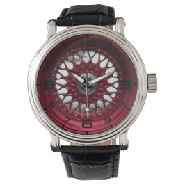 Pulsera Reloj masculino de ruedas de malla roja
