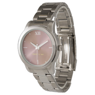 Pulsera Reloj metálico rosa claro del eWatch de Perfekt
