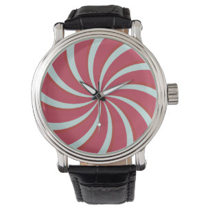 Pulsera Reloj minimalista con remolino de caramelo de ment