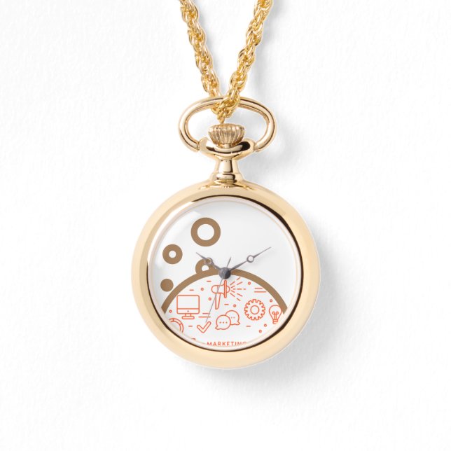 Pulsera Reloj negro de acero inoxidable (Anverso)