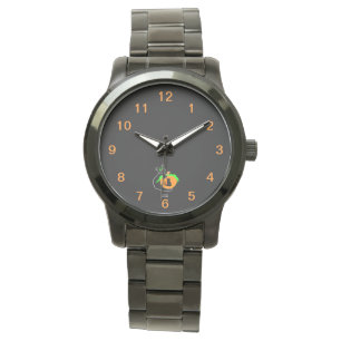 Pulsera Reloj negro sobredimensionado de calabaza para gat