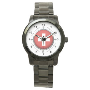 Pulsera Reloj negro sobredimensionado de la bandera de Sui
