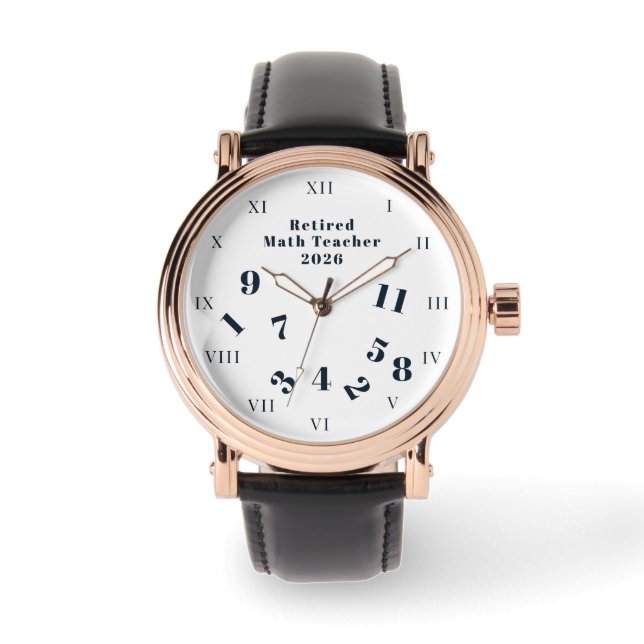 Pulsera Reloj Números Profesor de Matemáticas Jubilado (Anverso)