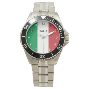 Pulsera Reloj para los hombres con la bandera de Italia