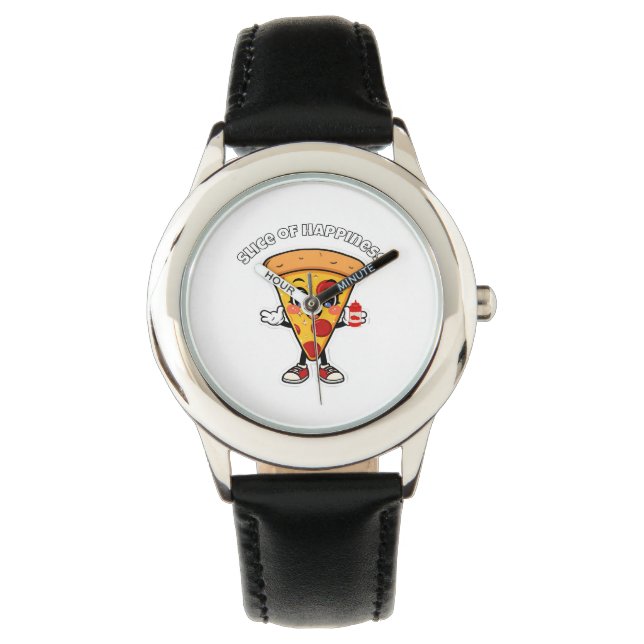 Pulsera Reloj para niños de pizza Kawaii lindo  (Anverso)