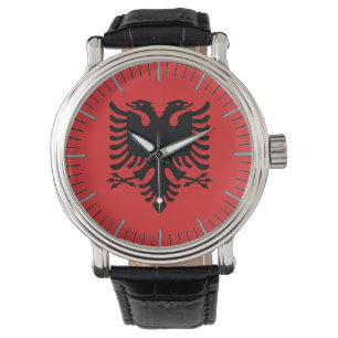 Pulsera Reloj patriótico con bandera de Albania