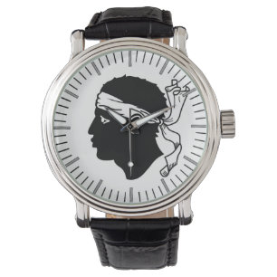 Pulsera Reloj patriótico con bandera de Córcega