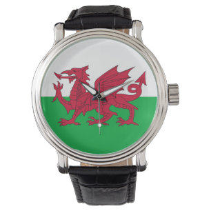 Pulsera Reloj patriótico con bandera de Gales