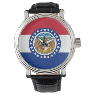Pulsera Reloj patriótico con bandera de Misuri