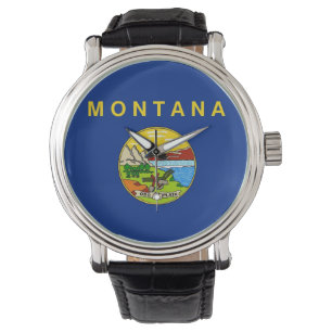 Pulsera Reloj patriótico con bandera de Montana