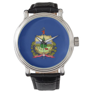 Pulsera Reloj patriótico con bandera de Vermont
