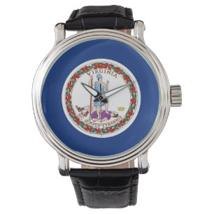 Pulsera Reloj patriótico con bandera de Virginia