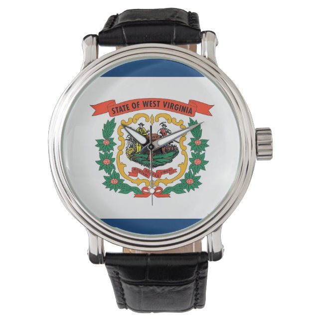 Pulsera Reloj patriótico con bandera de Virginia Occidenta (Anverso)
