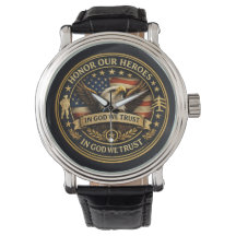Reloj patriótico de héroes águila militar