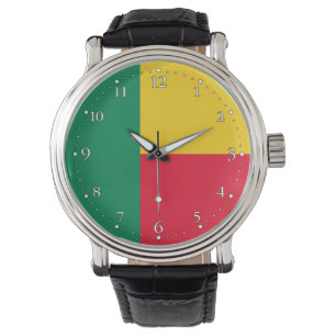 Pulsera Reloj patriótico de la bandera de Benín