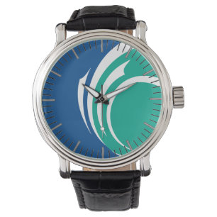 Pulsera Reloj patriótico especial con la bandera de Ottawa