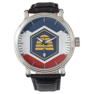 Pulsera Reloj patriótico especial con la bandera de Utah, 