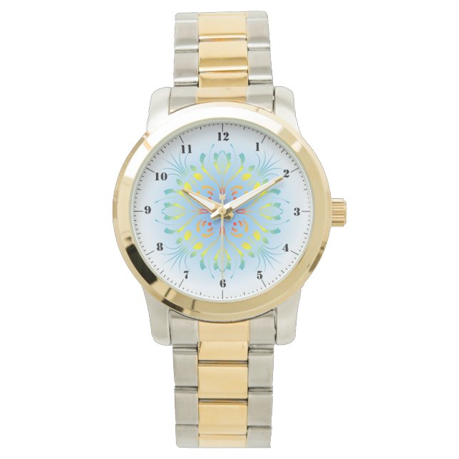 Pulsera Reloj personalizable de fuente de arcoíris (Anverso)