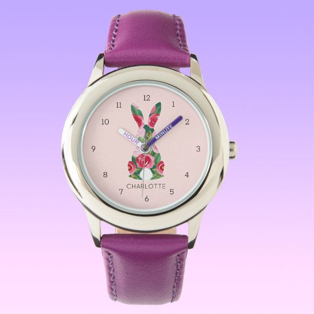 Pulsera Reloj personalizado de conejitos de Pascua (Personalized Easter Bunny Kids' Watch)