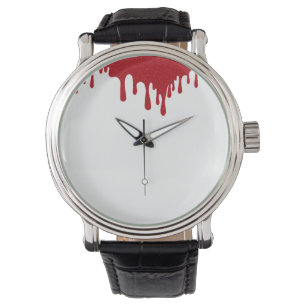 Pulsera Reloj personalizado de goteo rojo tomate minimalis