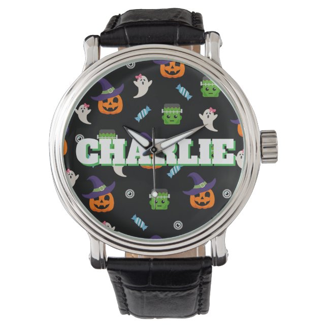Pulsera Reloj personalizado de Halloween (Anverso)