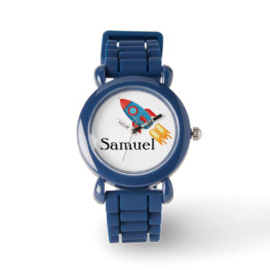Pulsera Reloj personalizado de los niños con caparazón azu