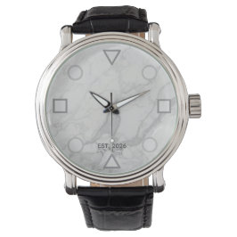 Pulsera Reloj Personalizado de Mármol Geométrico Moderno