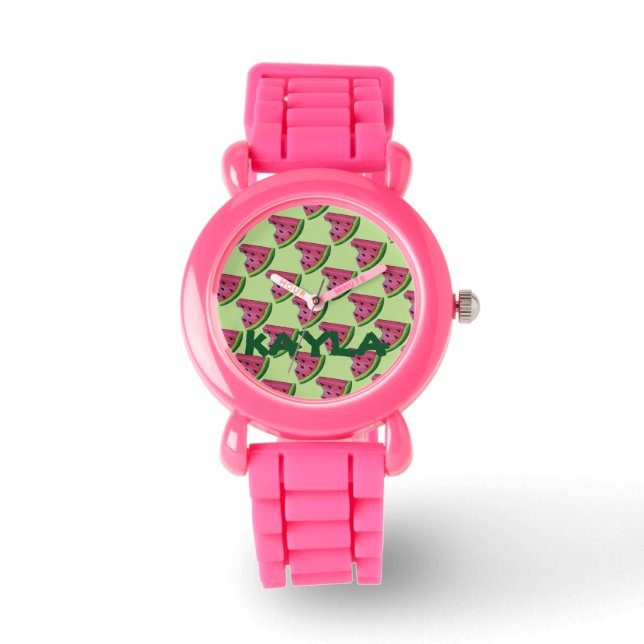 Pulsera Reloj personalizado de rebanado de fruta de la san (Anverso)