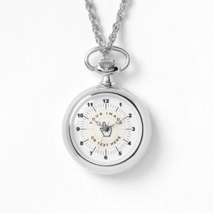 Pulsera Reloj plateado de enfurecer femenino personalizado