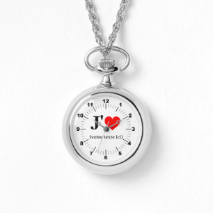 Pulsera Reloj plateado de ironía en el corazón de las muje