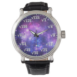 Pulsera Reloj raíz cuadrado de espacio púrpura - Reloj mat