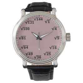 Pulsera Reloj raíz cuadrado rosado agitado - Reloj de muñe