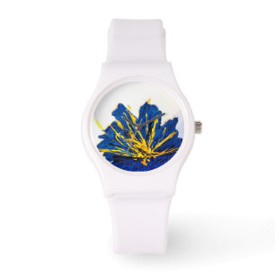 Pulsera Reloj real del arte de la flor
