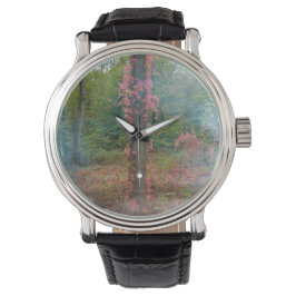 Pulsera Reloj redondo de cartel de ambiente forestal