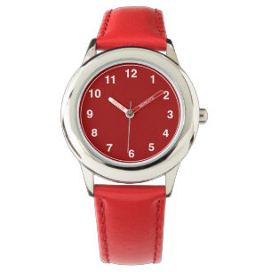 Pulsera Reloj rojo de encargo de la banda del acero