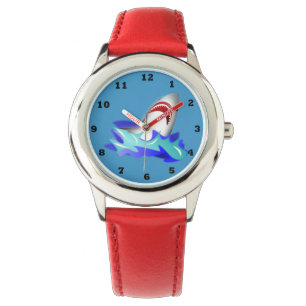 Pulsera Reloj rojo del tiburón de los niños