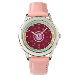 Pulsera Reloj rosa de Borgoña
