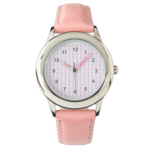 Pulsera Reloj rosado de las cintas
