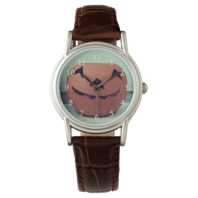 Pulsera Reloj sonriente de calabaza (Anverso)