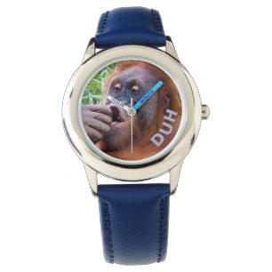 Pulsera Reloj torpe del orangután de la expresión