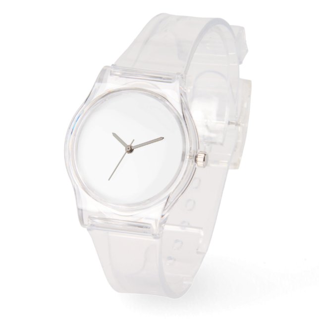Pulsera Reloj transparente de correa de silicona (Ángulo)