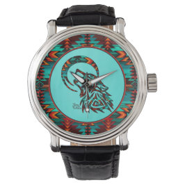 Pulsera Reloj tribal de lobos