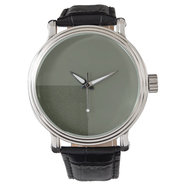 Pulsera Reloj verde Moss de dos tonos - Regalo de Personal (Anverso)