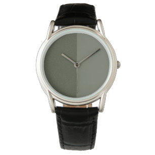 Pulsera Reloj verde Moss de dos tonos - Regalo de Personal