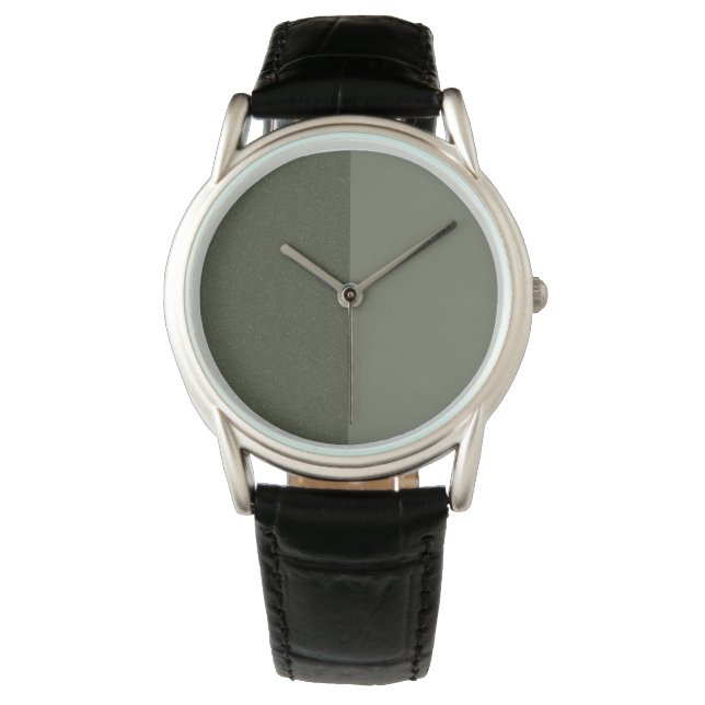 Pulsera Reloj verde Moss de dos tonos - Regalo de Personal (Anverso)