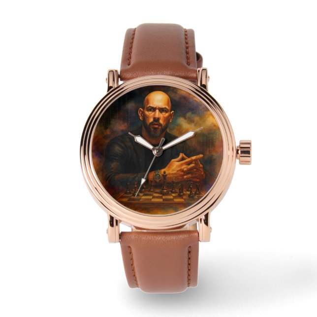 Pulsera Reloj Vintage de Oro Andrew Tate (Anverso)