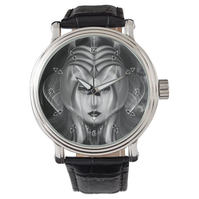 Pulsera Retrato De Cyria Midnight Brillante Reloj De Pulse (Anverso)