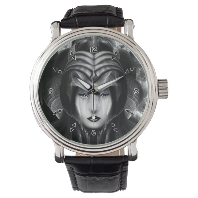 Pulsera Retrato De Cyria Midnight Reloj De La Muñeca (Anverso)