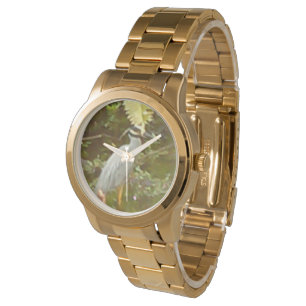 Pulsera Retrato de una gaviota Reloj de oro