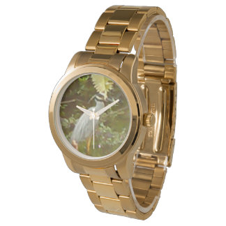 Pulsera Retrato de una gaviota Reloj de oro